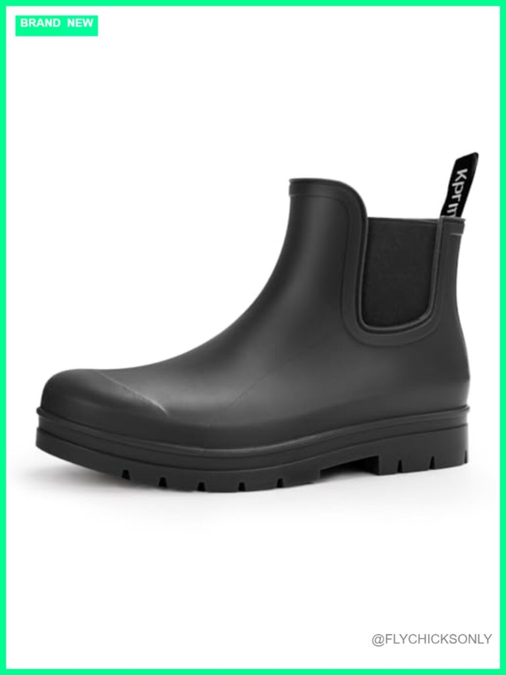 Women's Waterproof Chelsea Rain Boots Ankle Rubber Garden Shoes